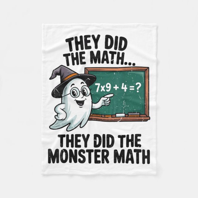 Couverture Polaire They Did Monster Math Teacher Halloween Costume Ma (Devant)