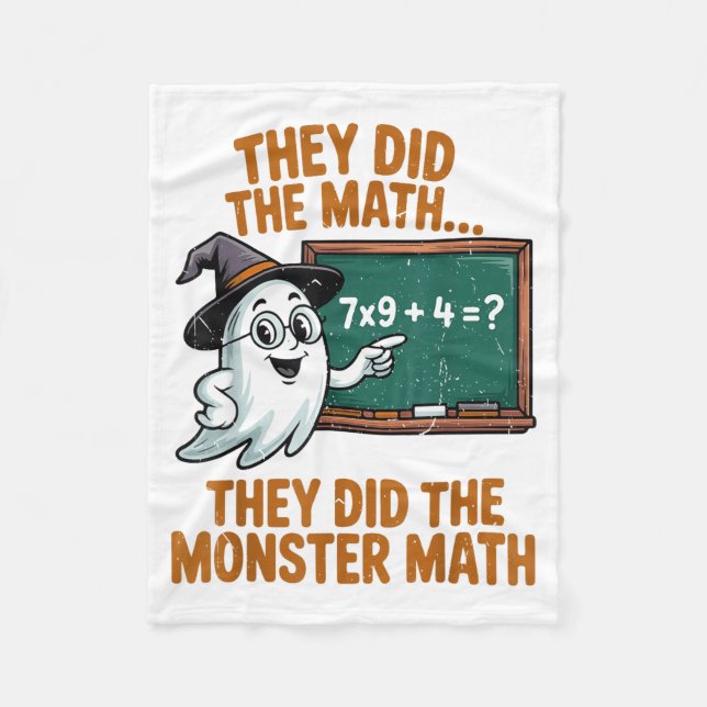 Couverture Polaire They Did Monster Math Teacher Halloween Costume Pr (Devant)