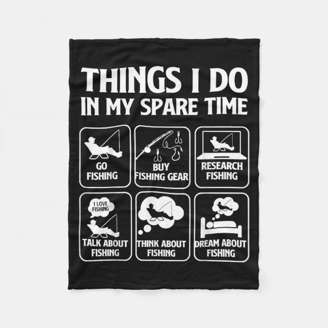 Couverture Polaire Things I Do In My Spare Time Fishing Boys Funny Fi (Devant)