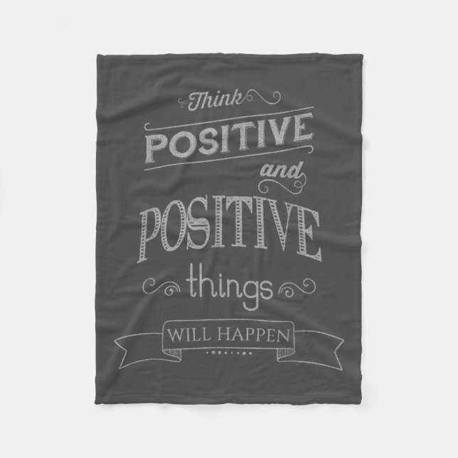 Couverture Polaire Think Sitive Things Happen Motivational  (Devant)