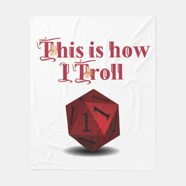 Couverture Polaire This is how I Troll - Critical Hit RPG Dice (Devant)