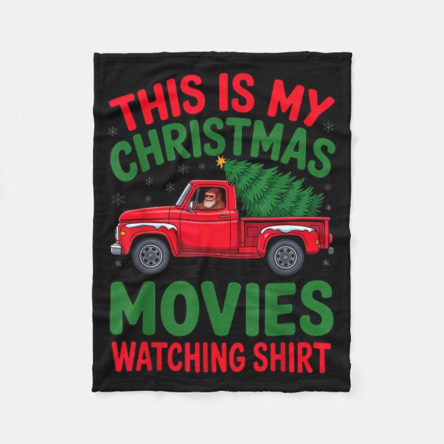 Couverture Polaire This Is My Christmas Movie Watching Shirt Bigfoot  (Devant)