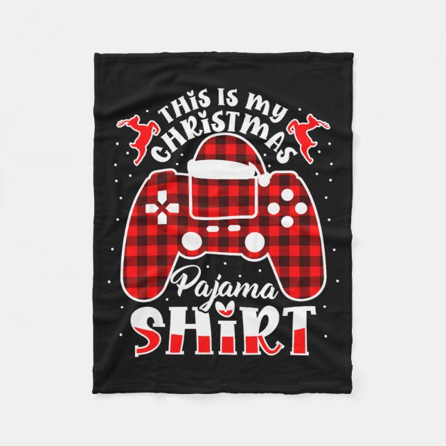 Couverture Polaire This Is My Christmas Pajama Gamer Shirt Christmas  (Devant)