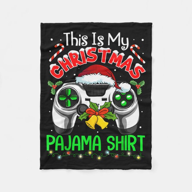 Couverture Polaire This Is My Christmas Pajama Gamer Video Game Boys  (Devant)