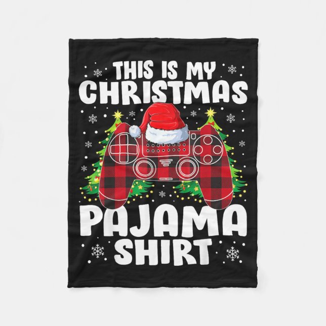 Couverture Polaire This Is My Christmas Pajama Shirt Christmas Gamer  (Devant)