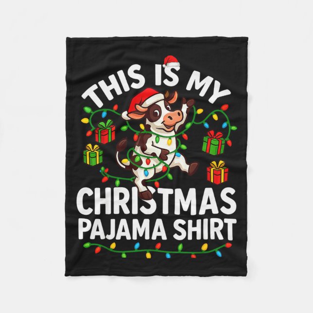 Couverture Polaire This Is My Christmas Pajama Shirt Funny Christmas  (Devant)