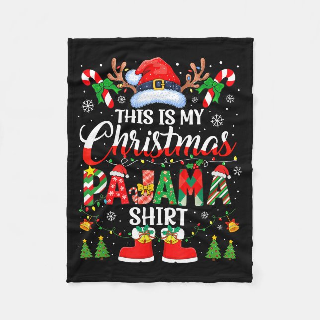 Couverture Polaire This Is My Christmas Pajama Shirt Funny Family Mat (Devant)