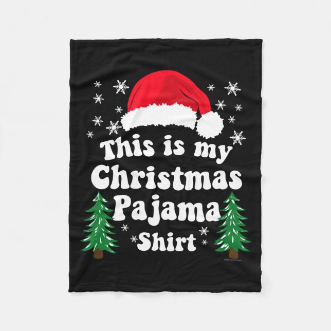 Couverture Polaire This Is My Christmas Pajama Shirt Funny Retro Matc (Devant)