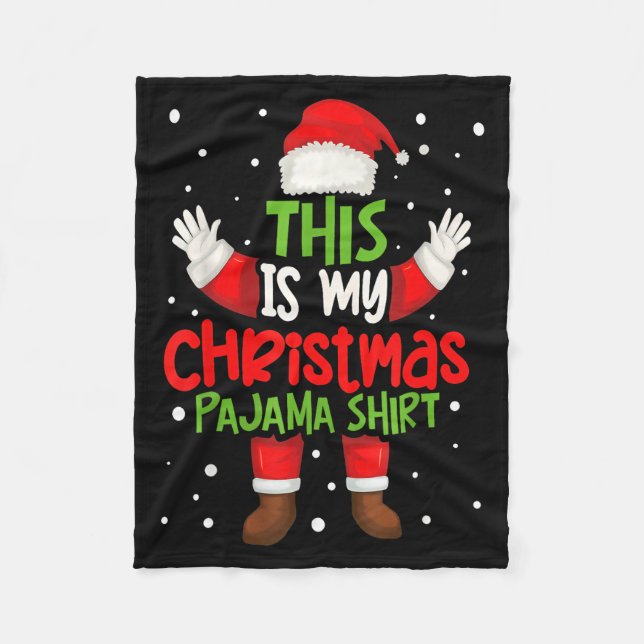 Couverture Polaire This Is My Christmas Pajama Shirt Funny Santa Cost (Devant)
