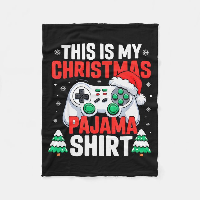 Couverture Polaire This Is My Christmas Pajama Shirt Video Gamer Gami (Devant)