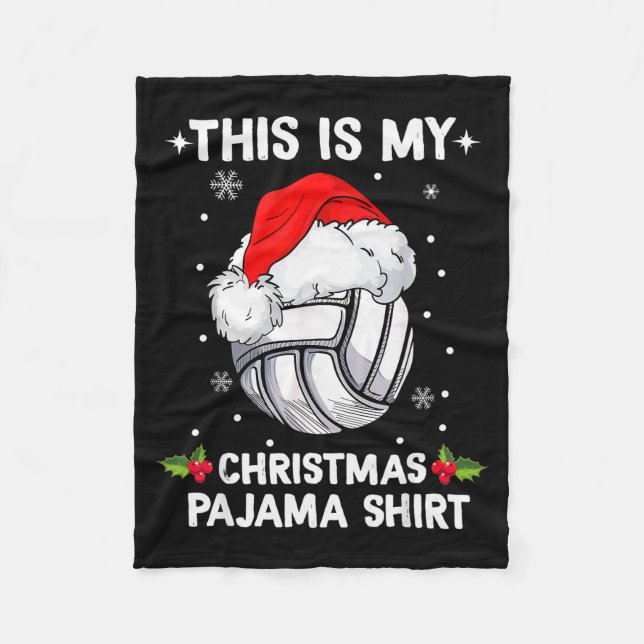 Couverture Polaire This Is My Christmas Pajama Shirt Volleyball Chris (Devant)