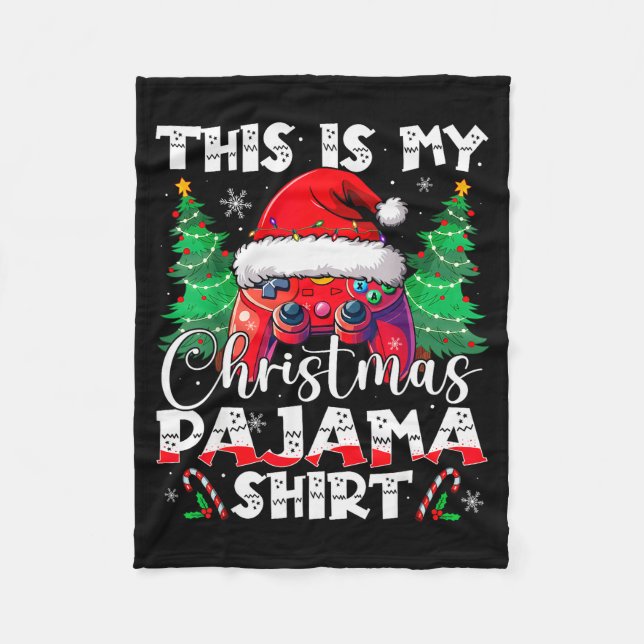 Couverture Polaire This Is My Christmas Pajama Video Game Gamer Boys  (Devant)