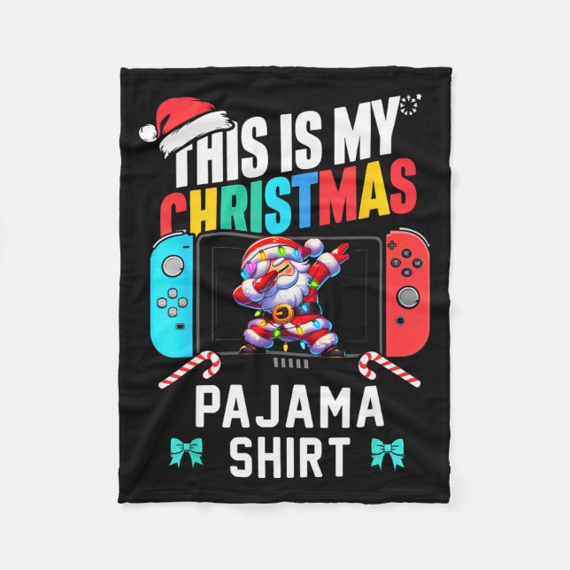 Couverture Polaire This Is My Christmas Pajama Video Game Gamer Boys  (Devant)