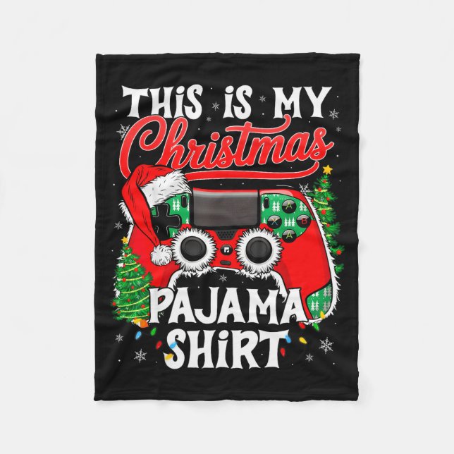Couverture Polaire This Is My Christmas Pajama Video Game Gamer Boys  (Devant)