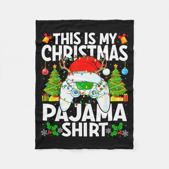 Couverture Polaire This Is My Christmas Pajama Video Gamer Christmas  (Devant)