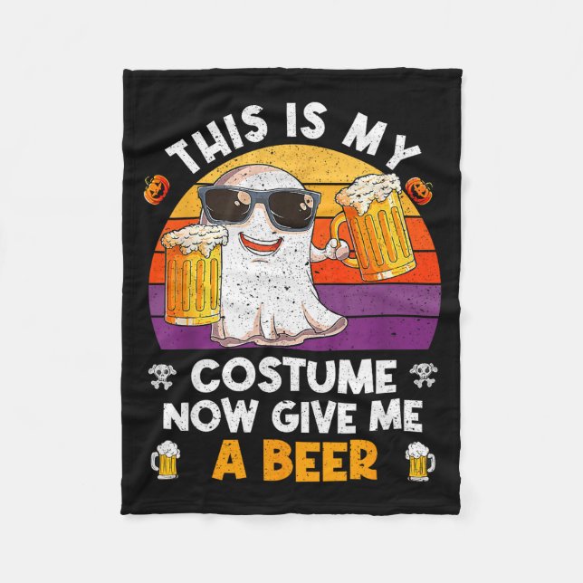 Couverture Polaire This Is My Costume Now Give Me A Beer Halloween Sk (Devant)