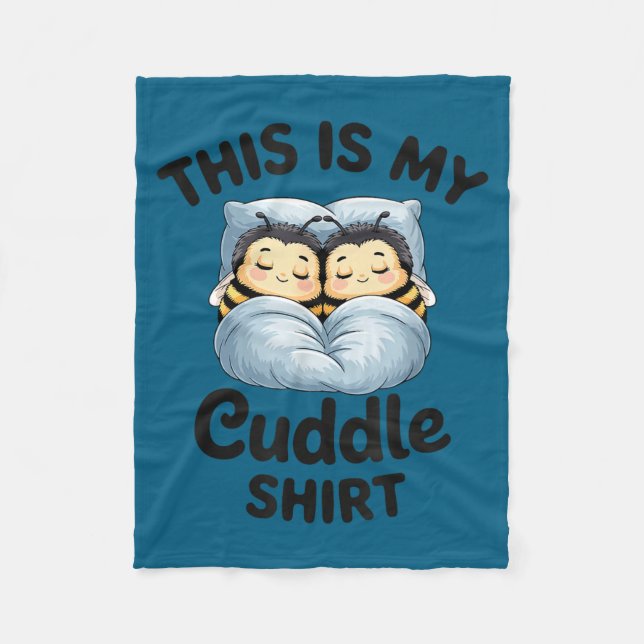 Couverture Polaire This Is My Cuddle Shirt Cute Bee Couple Snuggle  (Devant)