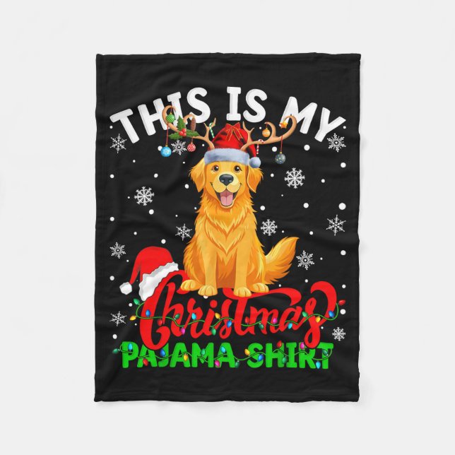 Couverture Polaire This Is My Golden Retriever Ugly Christmas Pajama  (Devant)