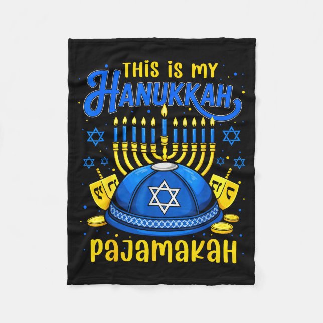 Couverture Polaire This Is My Hanukkah Pajamakah For Jewish Christmas (Devant)