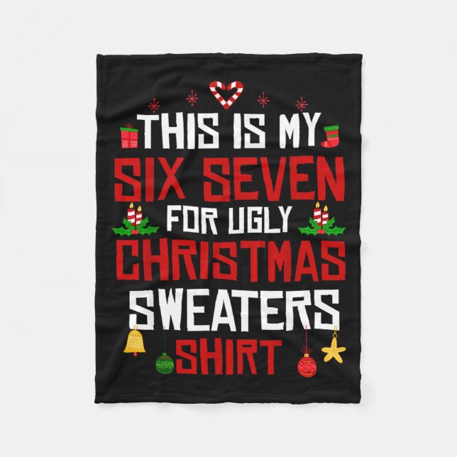 Couverture Polaire This Is My Six Seven For Ugly Christmas Sweaters 6 (Devant)