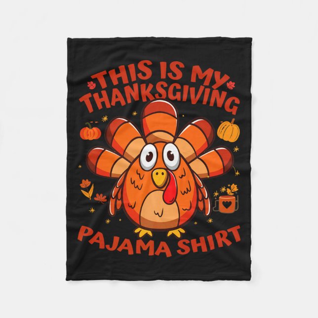 Couverture Polaire This Is My Thanksgiving Pajama Adult Kid Men Women (Devant)