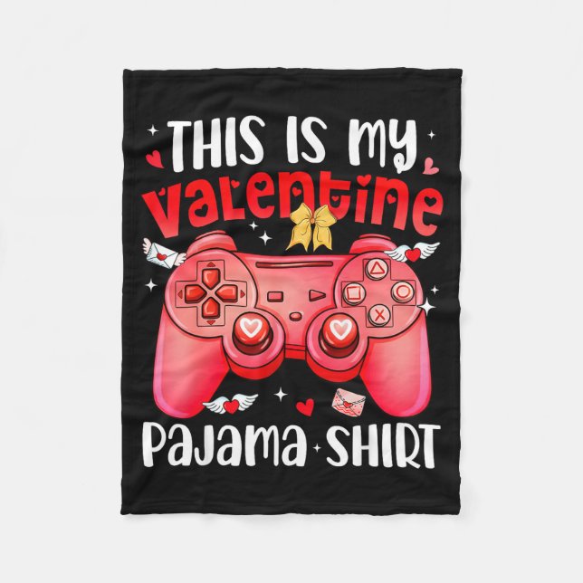 Couverture Polaire This Is My Valentine Pajama Video Games Gamer Boy  (Devant)