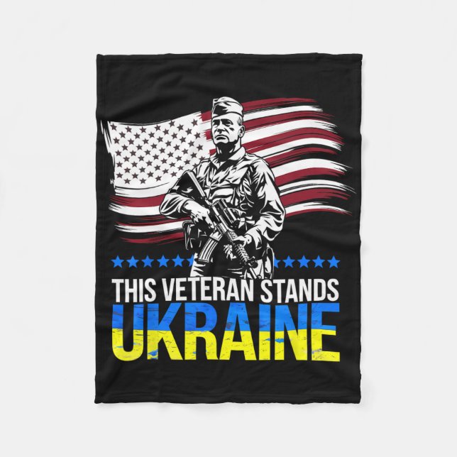 Couverture Polaire This Veteran Stands With Ukraine 3  (Devant)