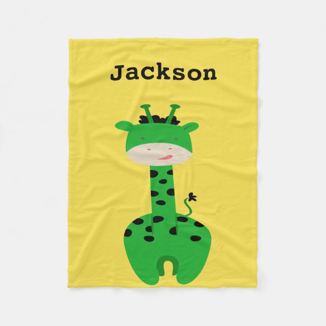 Couverture Polaire Thon de girafe personnalisé (Devant)