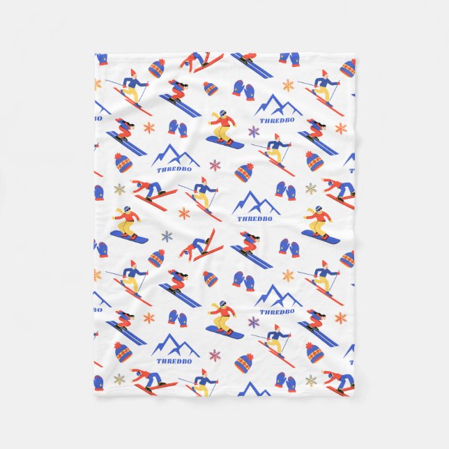 Couverture Polaire Thredbo Australie Ski Snowboard Motif (Devant)