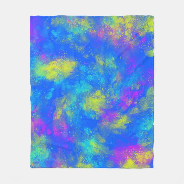 Couverture Polaire Tie Dye Blue (Devant)