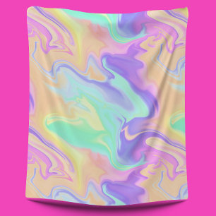 Couverture Polaire Tie Dye Swirl Pastel Super