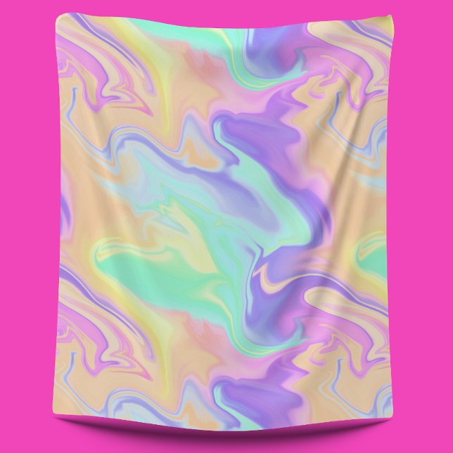 Couverture Polaire Tie Dye Swirl Pastel Super (Créateur téléchargé)