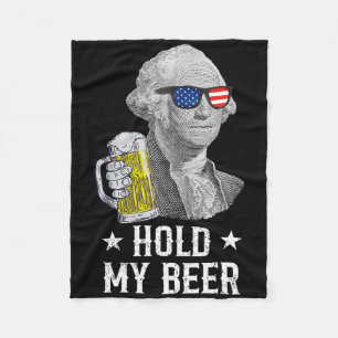 Couverture Polaire Tiens ma bière George Washington Patriote Drôle 4è