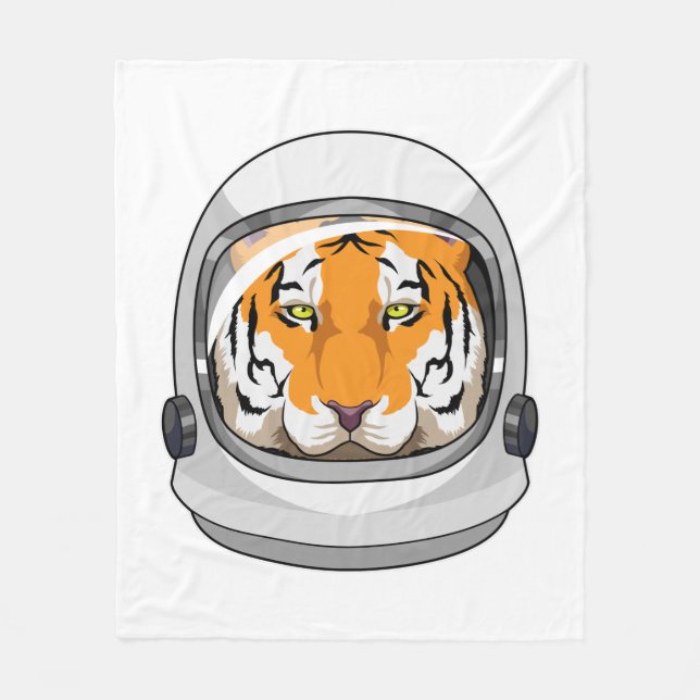 Couverture Polaire Tiger en astronaute avec casque (Devant)