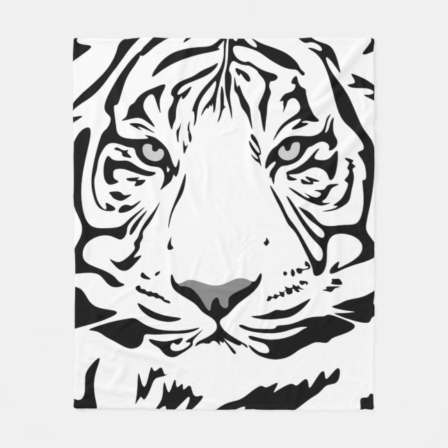 Couverture Polaire Tiger motif animal design plat (Devant)
