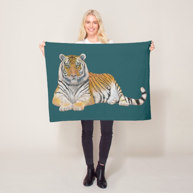 Couverture Polaire Tigre (En situation)