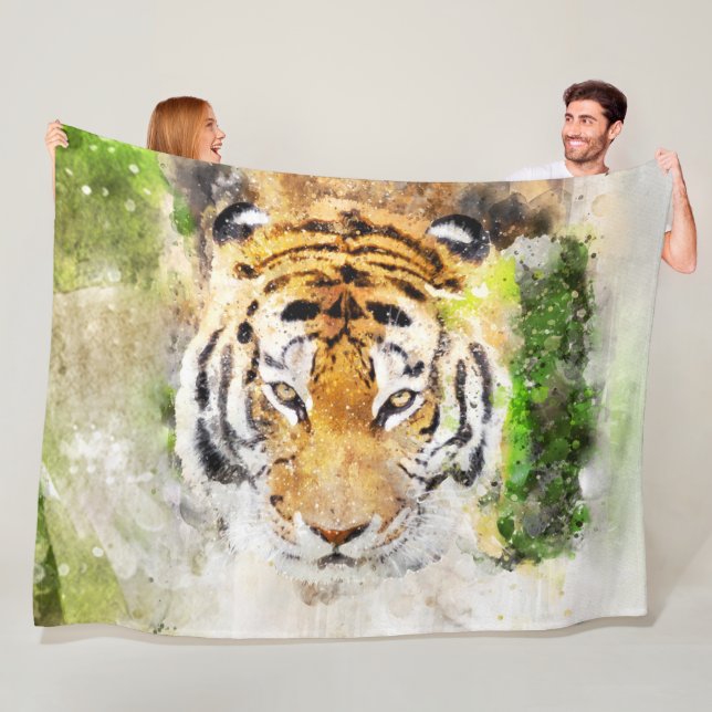 Couverture Polaire Tigre (En situation)