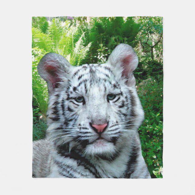 Couverture Polaire Tigre blanc (Devant)