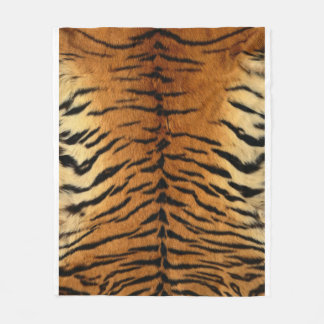 Couverture Polaire Tigre Brown et noir motif textile