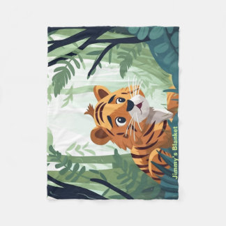 Couverture Polaire Tigre de bébé Whimsical Personnalisé