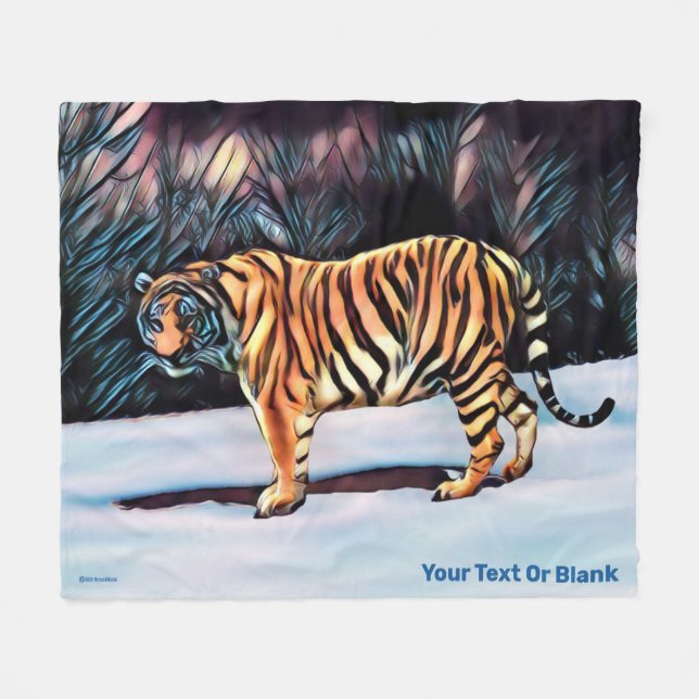 Couverture Polaire Tigre de Sibérie (Devant (Horizontal))