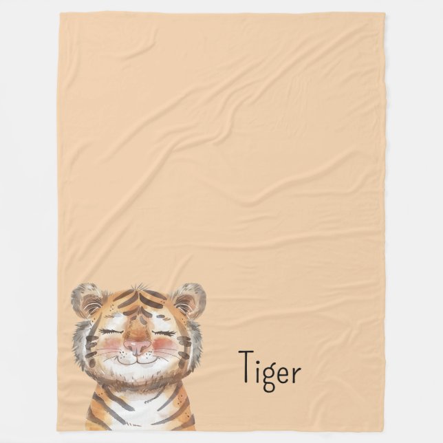 Couverture Polaire Tigre orange (Devant)