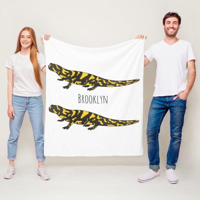 Couverture Polaire Tigre salamandre (En situation)