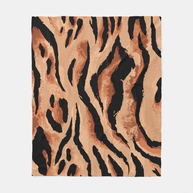 Couverture Polaire tigre transparent, léopard motif (Devant)