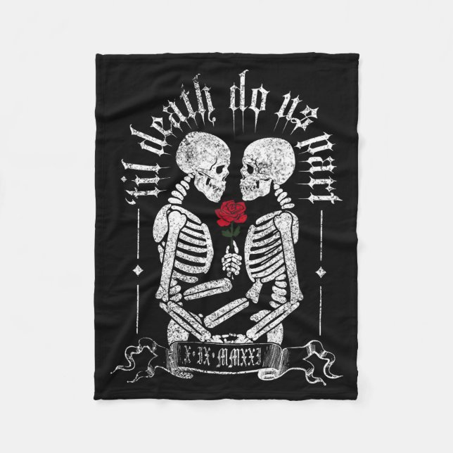 Couverture Polaire Til Death Do Us Part Couple Skeleton Halloween Men (Devant)