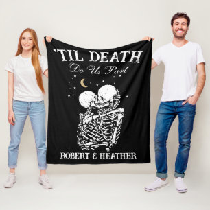 Couverture Polaire Til Death Skeleton Lots Tarot Card Goth Mariage