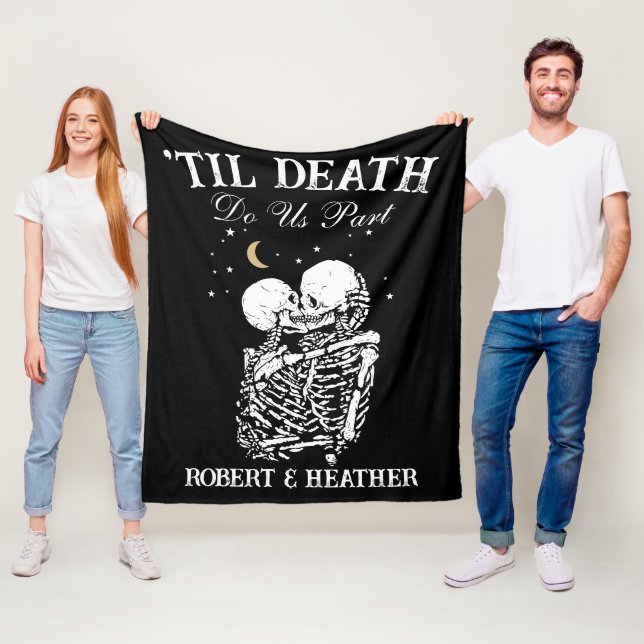 Couverture Polaire Til Death Skeleton Lots Tarot Card Goth Mariage (En situation)