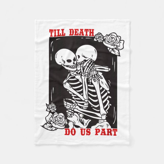 Couverture Polaire Till Death Do Us Part Wedding Skeleton Couple Vale (Devant)