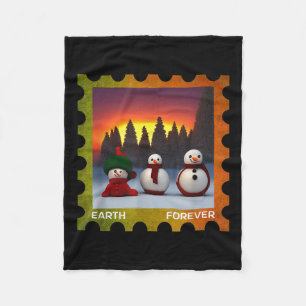 Couverture Polaire Timbre de protection environnementale Terre pour t