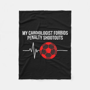 Couverture Polaire Tir au but de penalty de cardiologue Fan de foot d